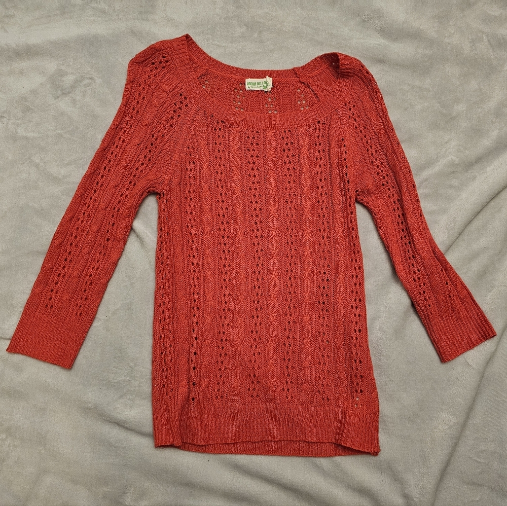 Selena Gomez Orange Glitter Sweater XL